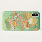 Carp Koi Fish Water Lily Pond iPhone X Hoesje (Achterkant (horizontaal))