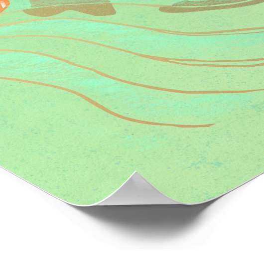 Carp Koi Fish Water Lily Pond Poster (Hoek)