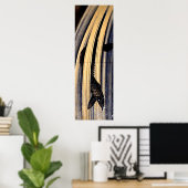 Carp Leaping up a Cascade by Hokusai Poster (Thuiskantoor)