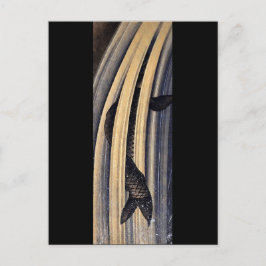 Carp Leaping Up Waterfall Hokusai Fine Art Briefkaart