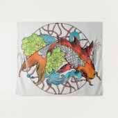 Carp Mandala Wandkleed (Voorkant (horizontaal))