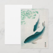 Carp of Koi (1926) van Ohara Koson Kaart (Voorkant / Achterkant)