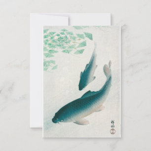 Carp of Koi (1926) van Ohara Koson Kaart