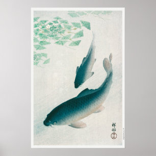 Carp of Koi (1926) van Ohara Koson Poster