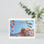 Carp Streamers (Koinobori) in het Briefkaart van d (Staand voorkant)