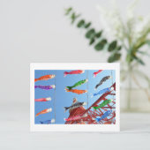 Carp Streamers (Koinobori) in het Briefkaart van d (Staand voorkant)
