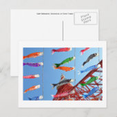 Carp Streamers (Koinobori) in het Briefkaart van d (Voorkant / Achterkant)