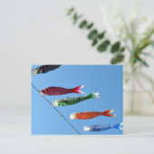 Carp Streamers (koinobori): Japan Briefkaart (Staand voorkant)