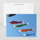 Carp Streamers (koinobori): Japan Briefkaart (Voorkant / Achterkant)