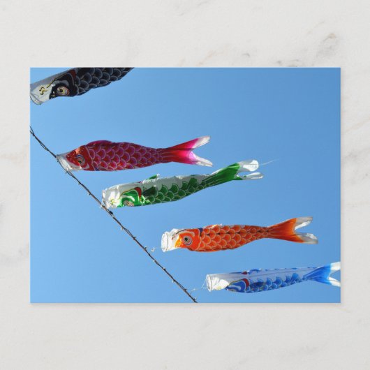 Carp Streamers (koinobori): Japan Briefkaart (Voorkant)