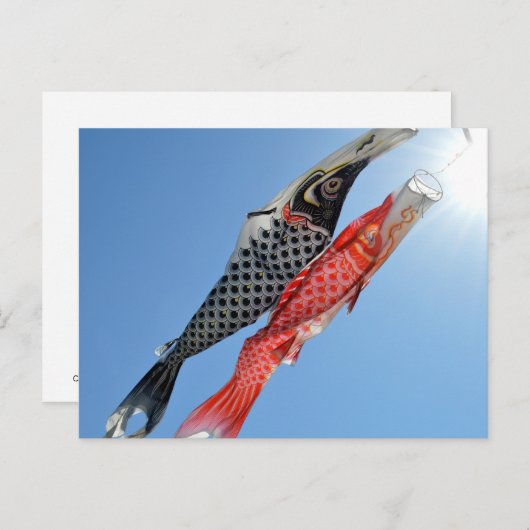 Carp Streamers (Koinobori): Tokio, Japan Briefkaart (Voorkant / Achterkant)