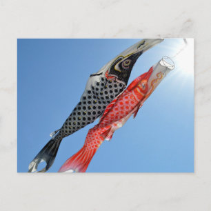 Carp Streamers (Koinobori): Tokio, Japan Briefkaart