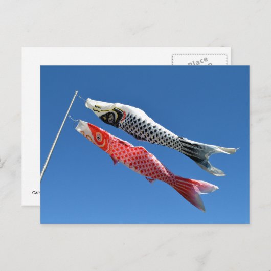 Carp Streamers (Koinobori): Tokio, Japan Briefkaart (Voorkant / Achterkant)