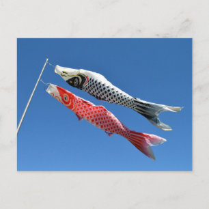 Carp Streamers (Koinobori): Tokio, Japan Briefkaart