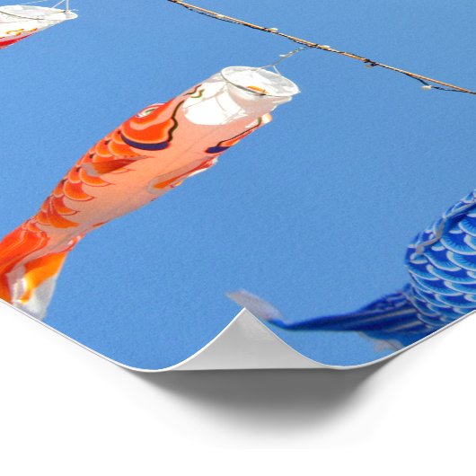 Carp Streamers (Koinobori): Tokio, Japan Poster (Hoek)