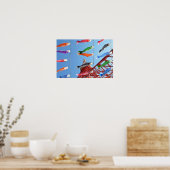 Carp Streamers (Koinobori): Tokio, Japan Poster (Keuken)