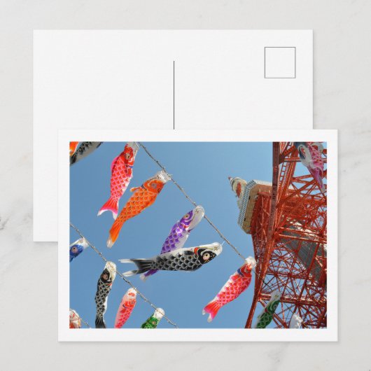 Carp Streamers: Tokio Tower Briefkaart (Voorkant / Achterkant)