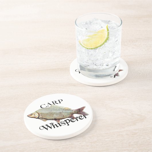 Carp Whisperer Zandsteen Onderzetter (Zijkant)