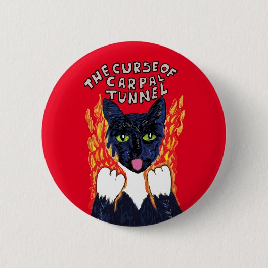 Carpal Tunnel awareness pin badge, artritis. Ronde Button 5,7 Cm (Voorkant)