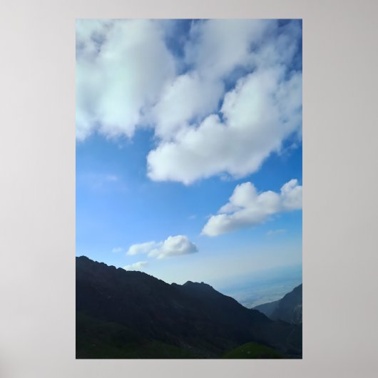 Carpathian Blue Sky Peaks – Roemeense Bergkunst Poster (Voorkant)