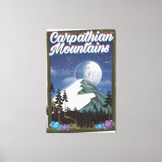 Carpathische bergen Reisposter Canvas Afdruk (Voorkant)
