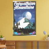 Carpathische bergen Reisposter Canvas Afdruk (Insitu (Woonkamer))