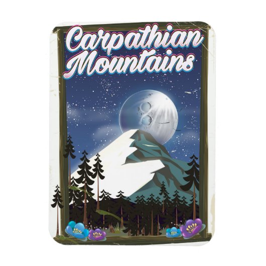 Carpathische bergen Reisposter Magneet (Verticaal)