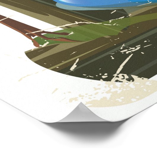 Carpathische bergen Reisposter Poster (Hoek)