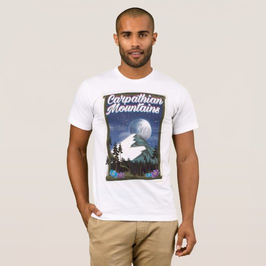 Carpathische bergen Reisposter T-shirt (Voorkant volledig)