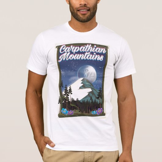 Carpatische Bergen Reisposter T-shirt (Voorkant)