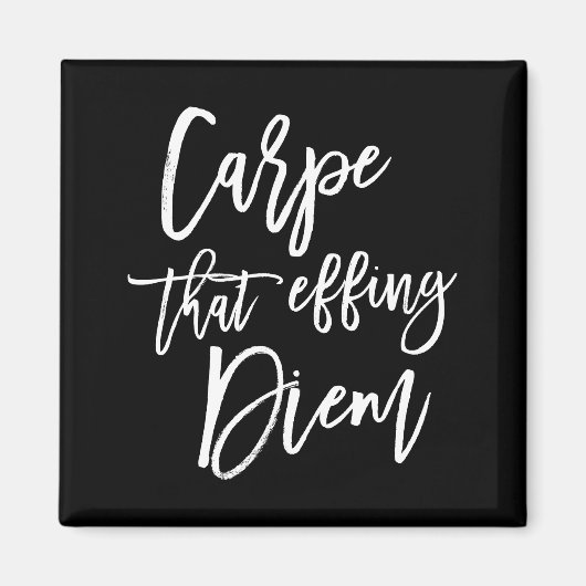 Carpe dat het Doorkrijgen van Diem Hand Lettered C Magneet (Voorkant)