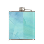 Carpe dat het Eigen Waterverf van Diem Quote Aqua Heupfles (Achterkant)