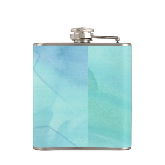 Carpe dat het Eigen Waterverf van Diem Quote Aqua Heupfles (Achterkant)