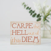 Carpe de hel uit deze DIEM Briefkaart (Staand voorkant)
