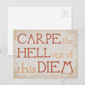 Carpe de hel uit deze DIEM Briefkaart (Voorkant / Achterkant)