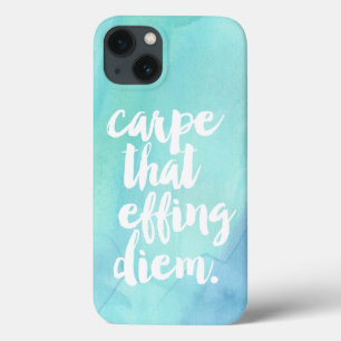 Carpe die Diem-draagtas Aqua iPhone 13 Hoesje