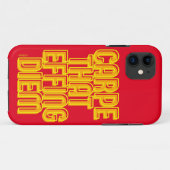 CARPE DIE DIEM FIJT GEEFT, grappige latijncitaat Case-Mate iPhone Case (Achterkant (horizontaal))