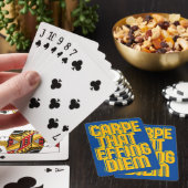CARPE DIE DIEM FIJT GEEFT, grappige latijncitaat Pokerkaarten (Insitu)
