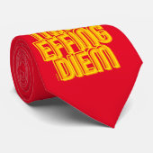 CARPE DIE DIEM FIJT GEEFT, grappige latijncitaat Stropdas (Opgerold)