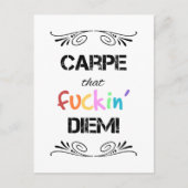 Carpe die F**** Diem! Briefkaart (Voorkant)