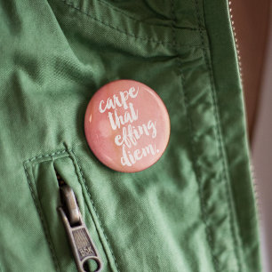 Carpe die het Eigen Button van het Citaat van het 