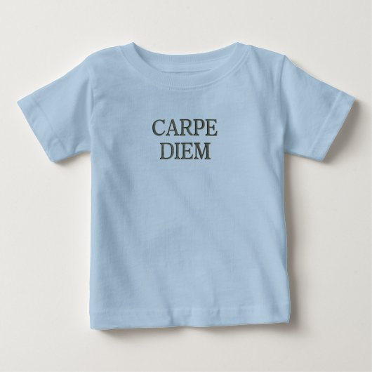 Carpe Diem baby blue T-shirt (Voorkant)