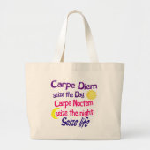 Carpe Diem Bag Grote Tote Bag (Voorkant)