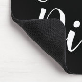 Carpe Diem black en white script typografie Muismat (Hoek)