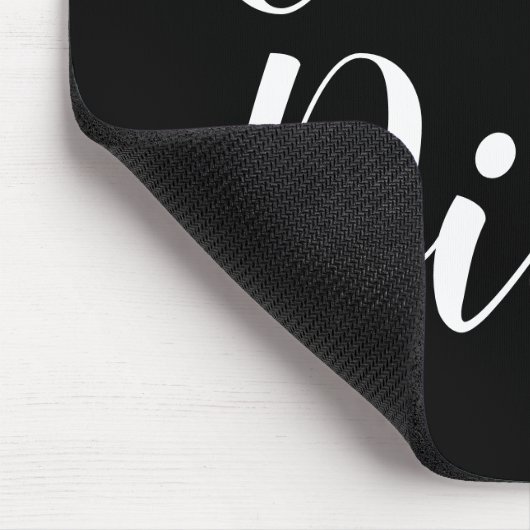 Carpe Diem black en white script typografie Muismat (Hoek)