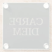 Carpe Diem Black glass onderzetter (Achterkant)