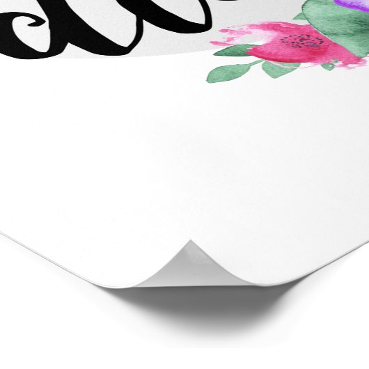 Carpe Diem - Bloem - Wit Poster (Hoek)