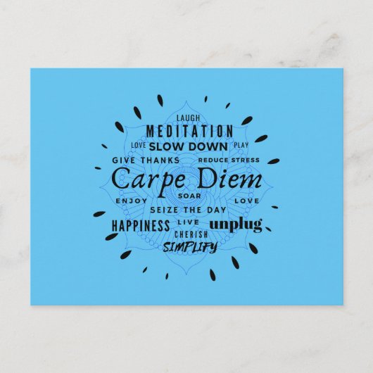 Carpe Diem Briefkaart (Voorkant)