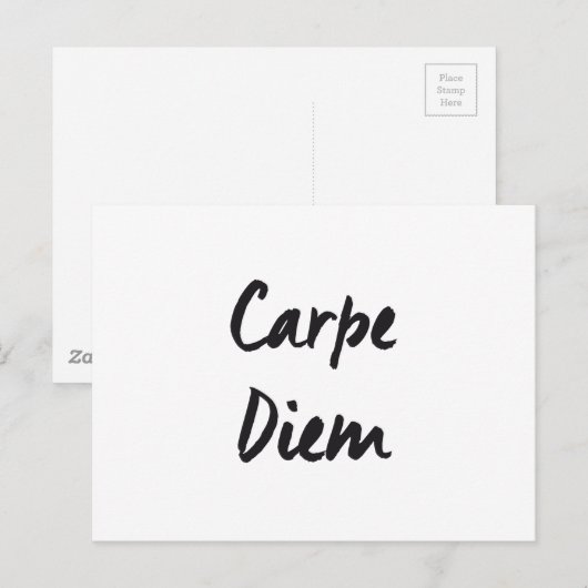 Carpe diem briefkaart (Voorkant / Achterkant)