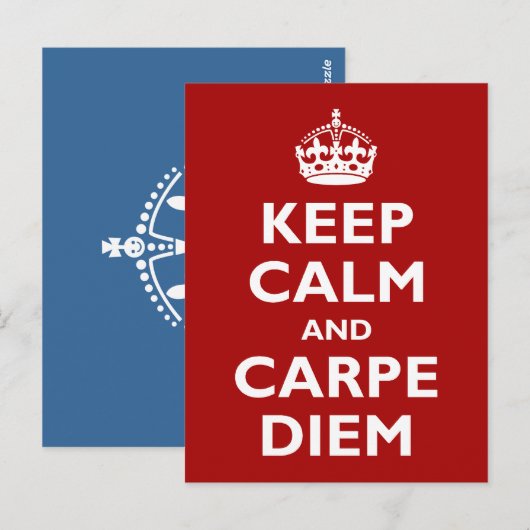 Carpe Diem! Briefkaart (Voorkant / Achterkant)